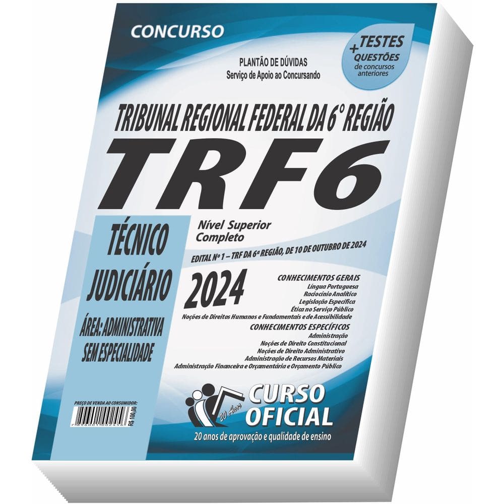 Apostila Trf 6 Técnico - Administrativa - Sem Especialidade