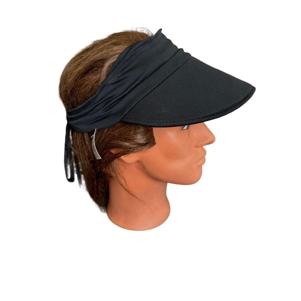 Viseira Boné Esportivo Turbante Feminina Verão Cor Preto