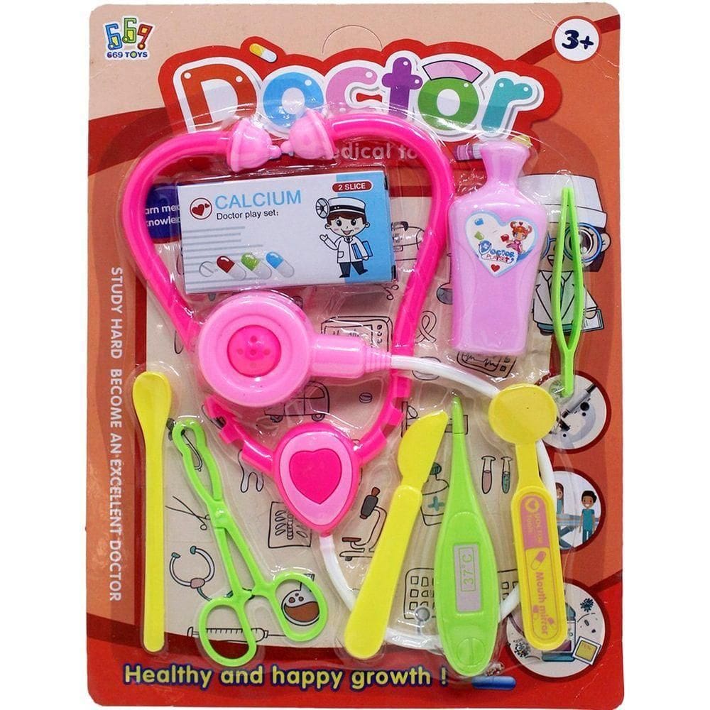 Brinquedo Kit Doutor Médico Enfermeiro Com Acessórios 9peças