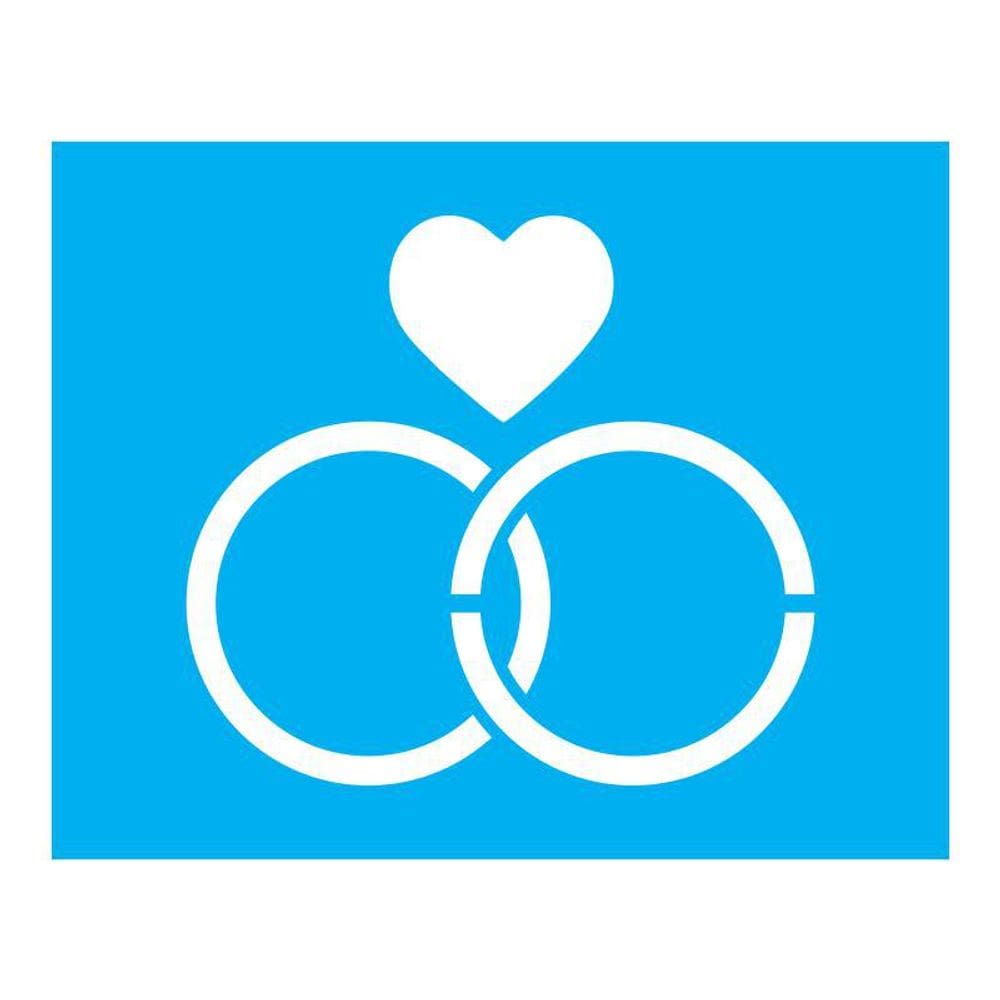 Stencil Tamako Alianças - 20X25Cm - Ref B392