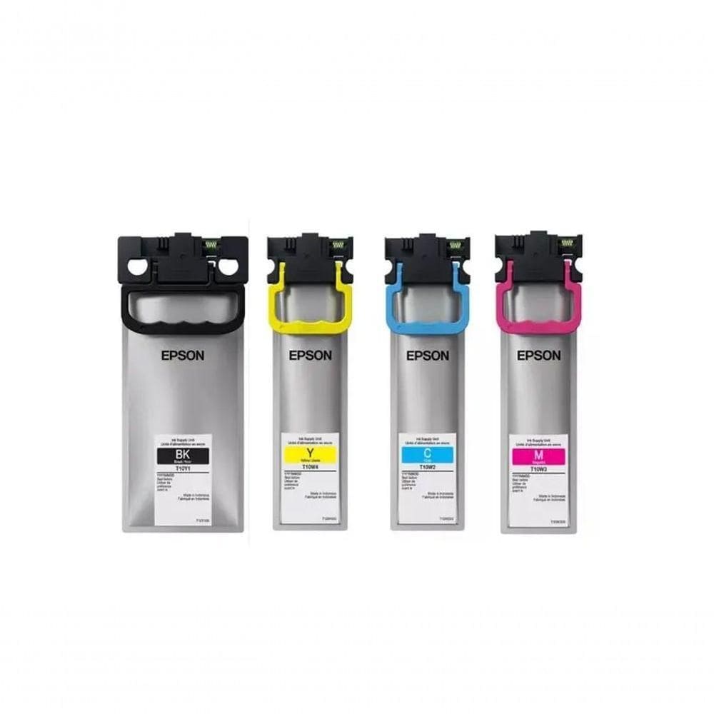 Tinta Epson Kit 4 Cores Preto, Magenta, Ciano, Amarelo | Workforce Wf-c5810 Wf-c5390 Wf-c5310 Wf-c5890