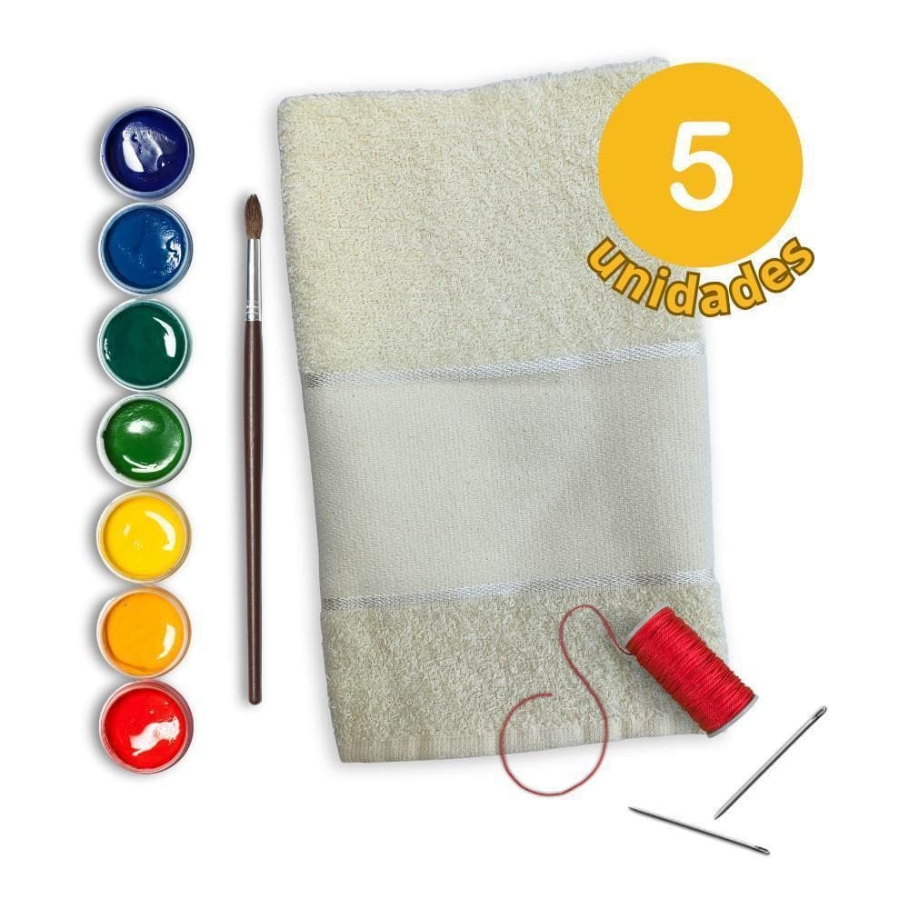 Kit 5 Lavabo Para Pintura 30X50Cm Felpuda Bege Areia