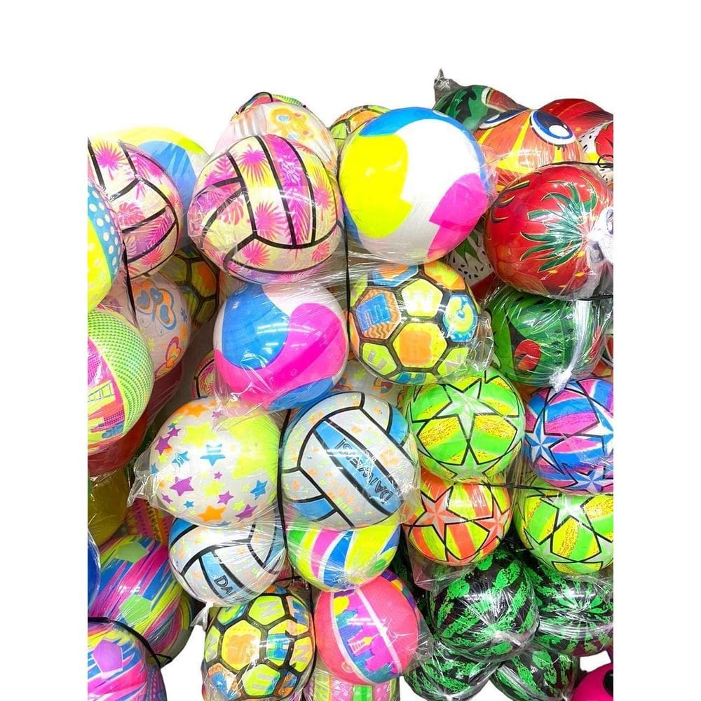 Bola De Vento De Vinil 23 Cm Coloridas Leves -Kit 10Unidades