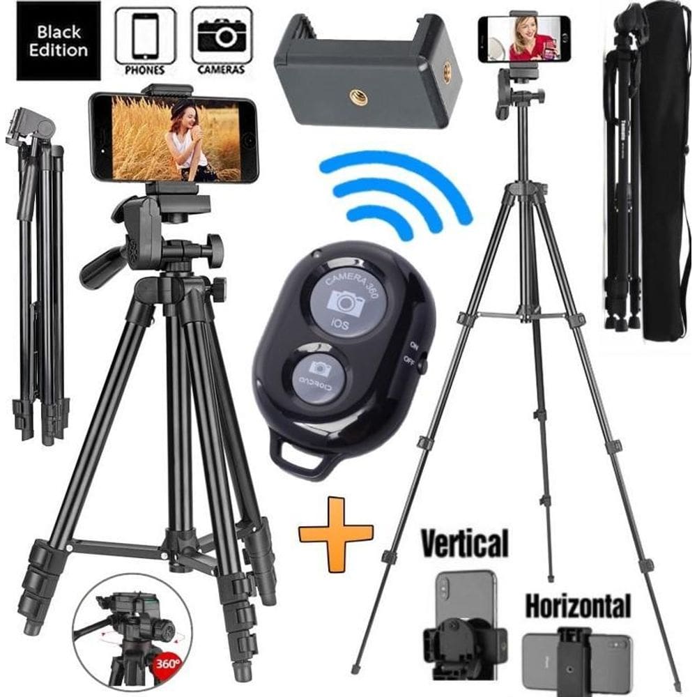 Tripé Telescópico Celular Pedestal Controle