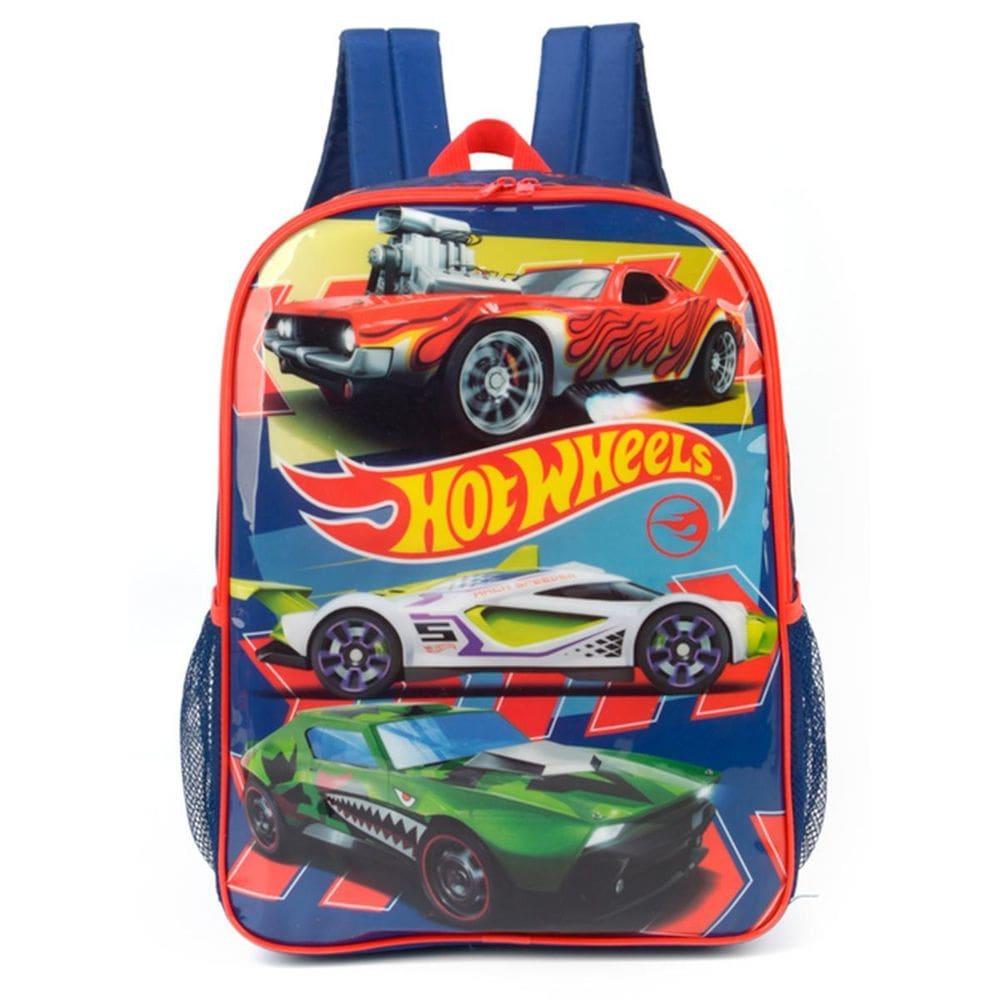 Mochila Escolar Costas Hot Wheels Vermelha Infantil