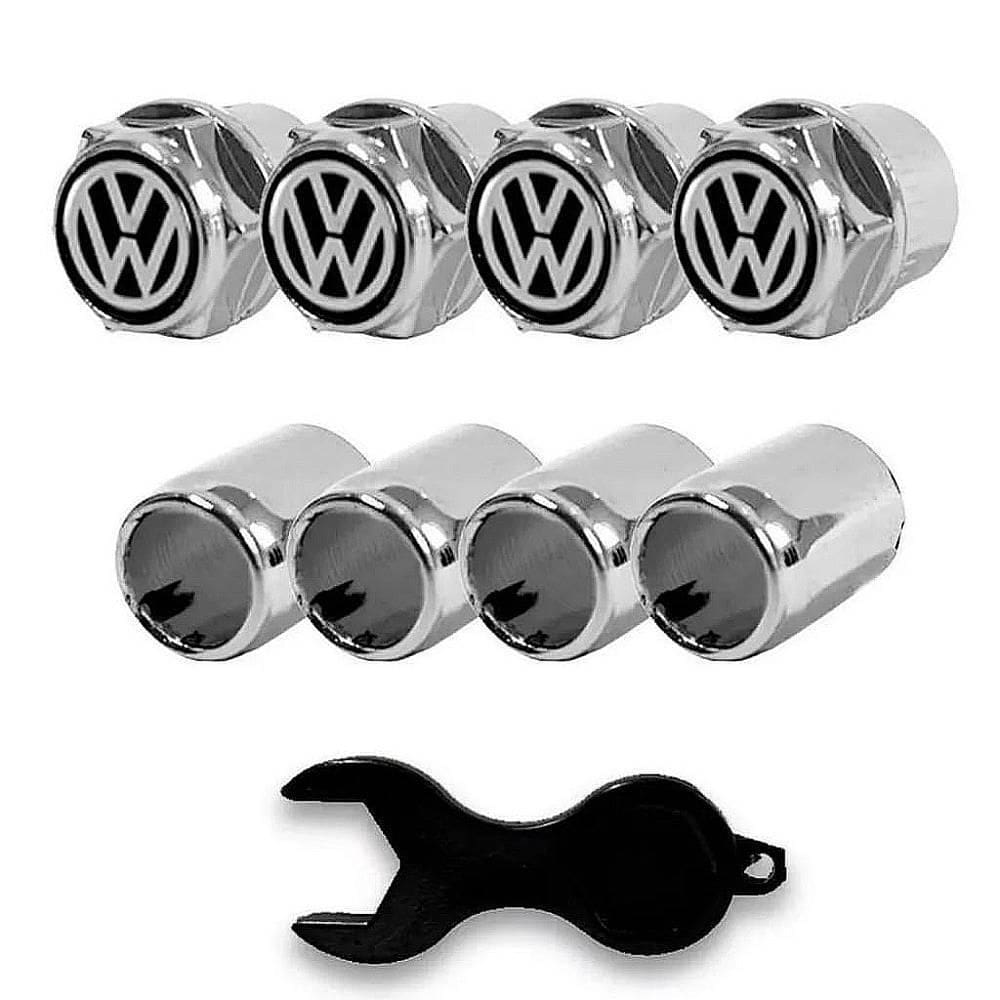 Bico De Pneu Anti Furto Cromado Vw