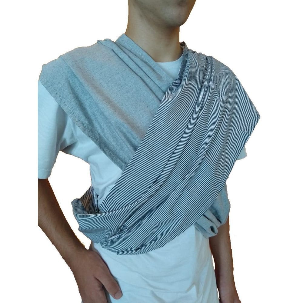 Fastsling Canguru Piêpaô Fast Sling Listras + Cinza Mescla