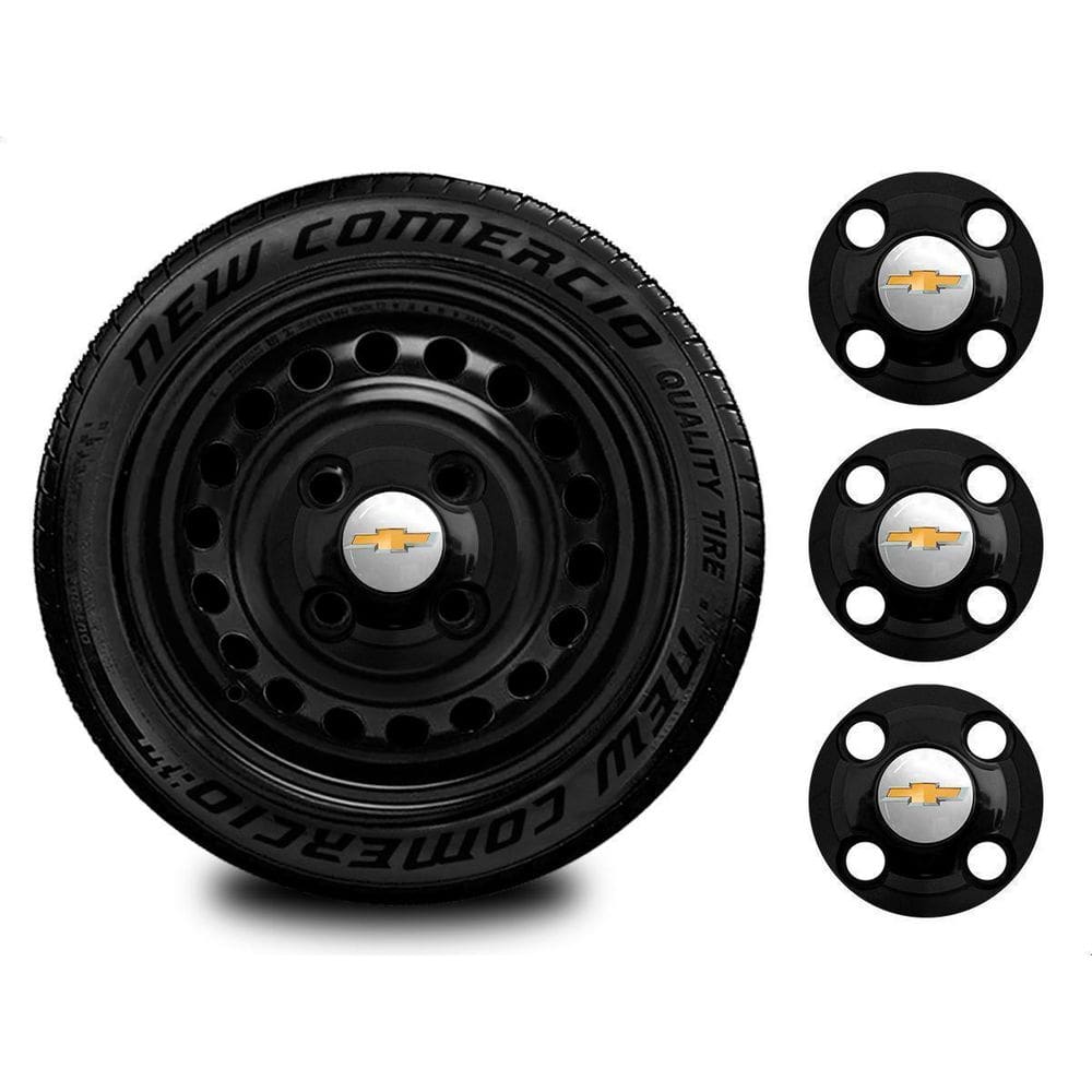 4Un Calotas Centro Roda Ferro Celta Aro 13-15 4 Furos 4X100