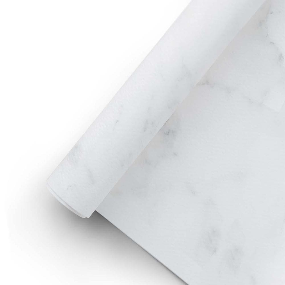 Papel De Parede Adesivo Mármore Branco Decorativo 2,80M