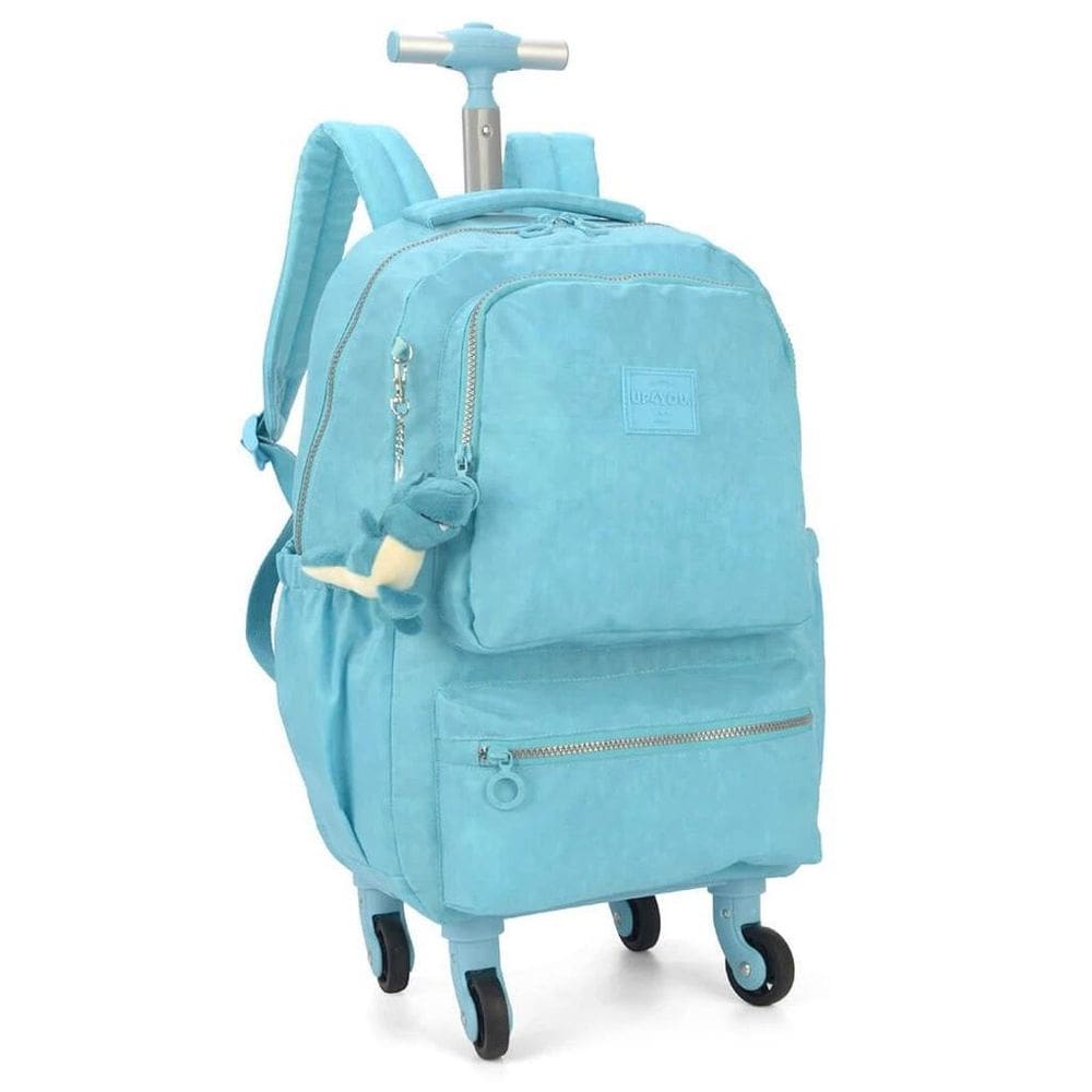Mochila De Rodinhas Crinkle Azul Up4You - Luxcel