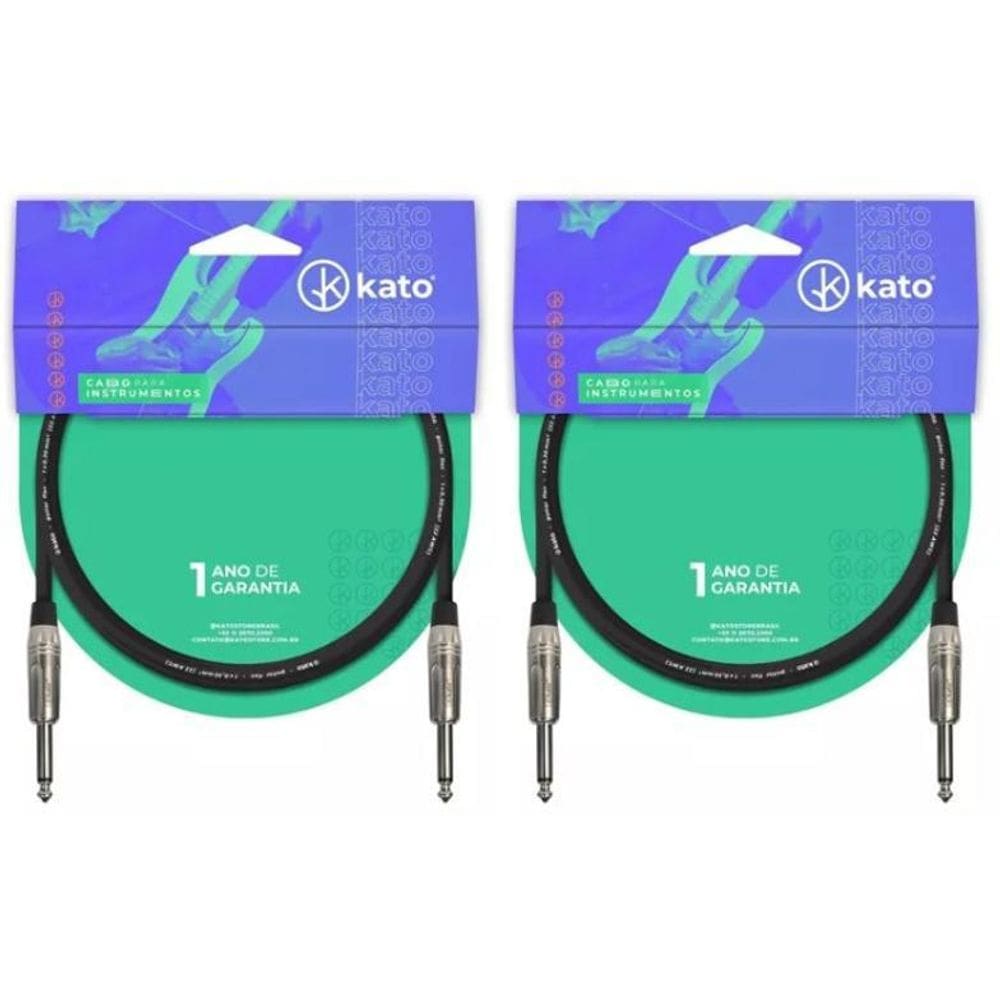 Cabo De Guitarra E Instrumentos Kato P10 / P10 - 5M - 2 Pçs