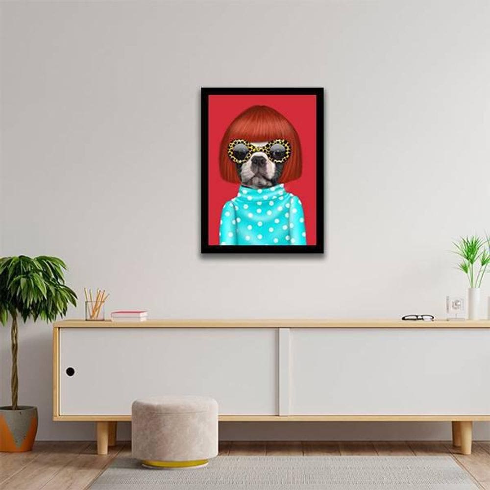 Quadro Decorativo Dog A La Rita Lee 45x34cm