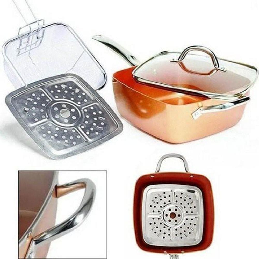 Super Kit Panela Caçarola Frigideira Titânio /