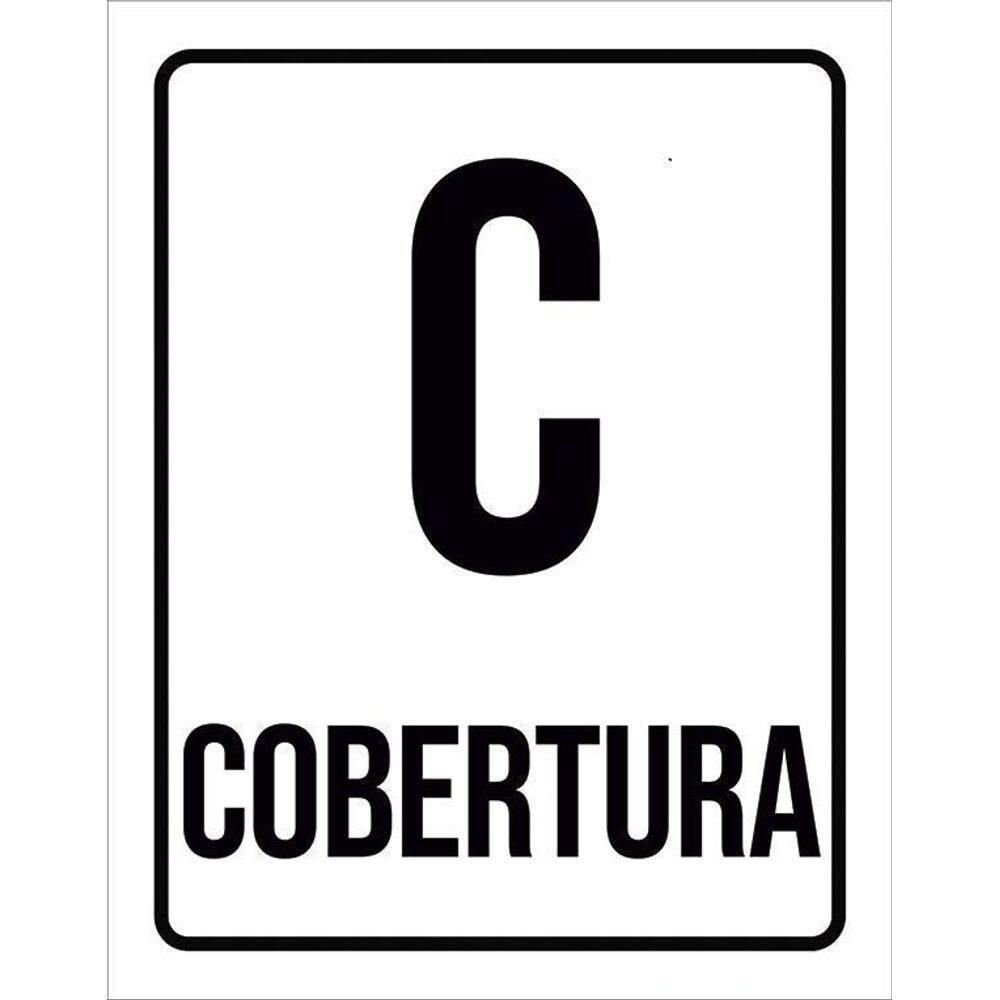 Kit 3 Placas Sinalização Ambiente Cobertura