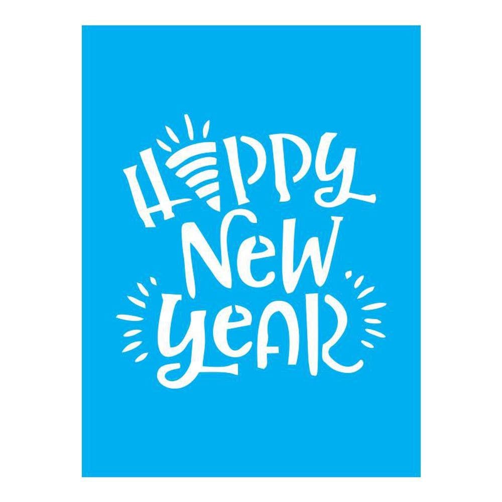 Stencil Tamako Feliz Ano Novo - 15X20Cm - Ref A3299