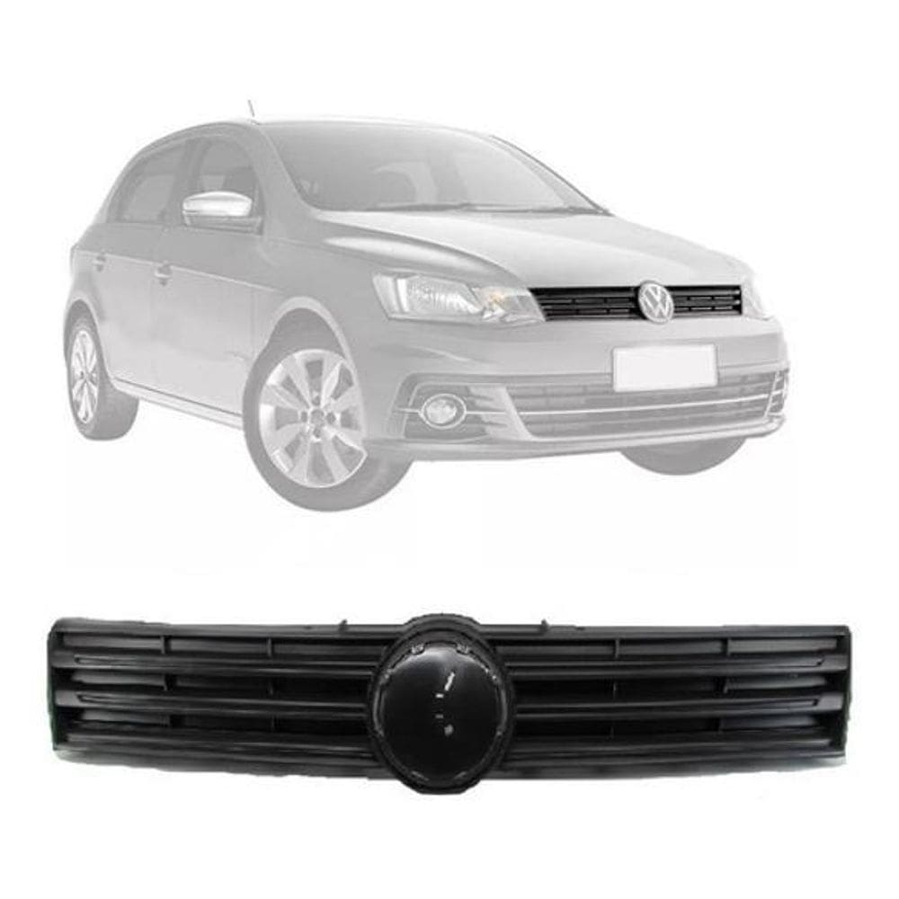 Grade Radiador Gol Voyage G7 2016/... Preta Lisa