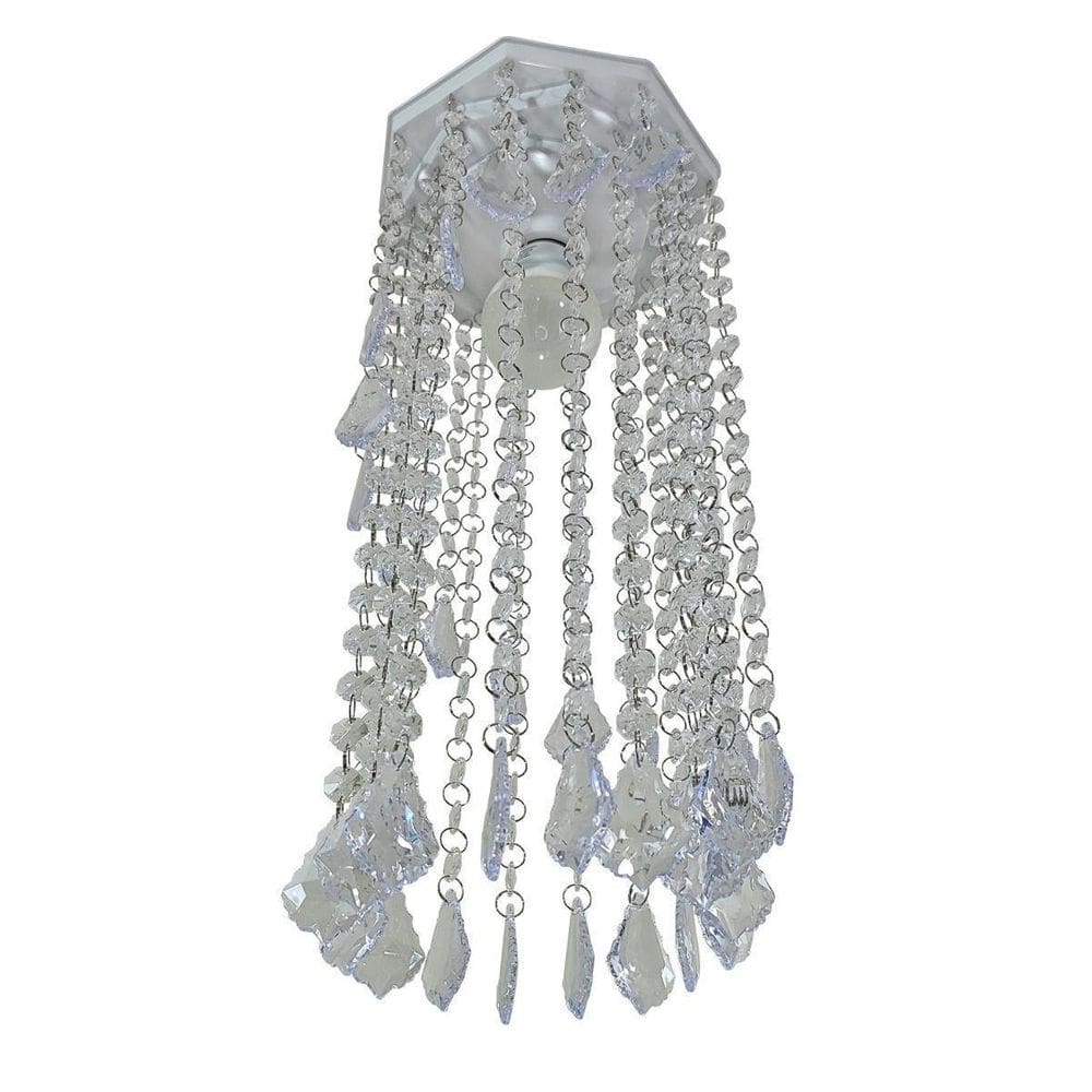 Lustre de Cristal em Acrílico 40cm - Design Moderno