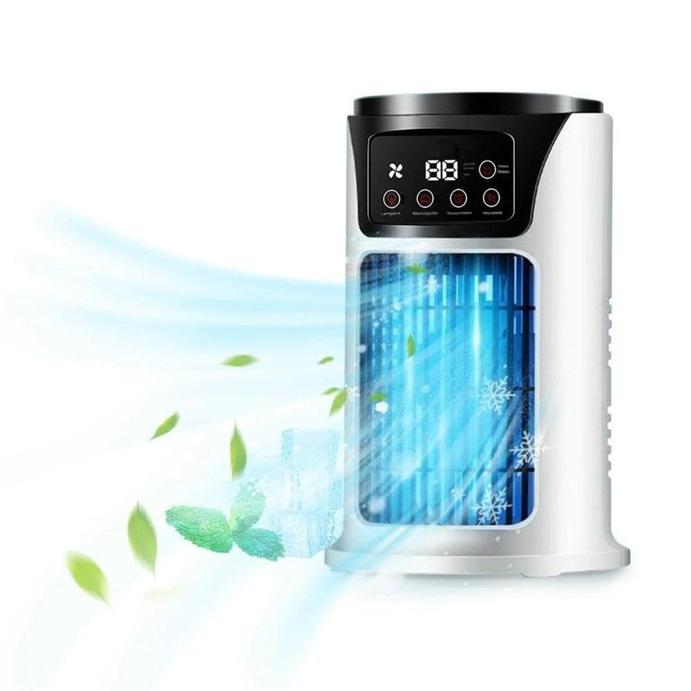 Mini Ventilador Com 6 Velocidades E Tanque De Gelo Portátil