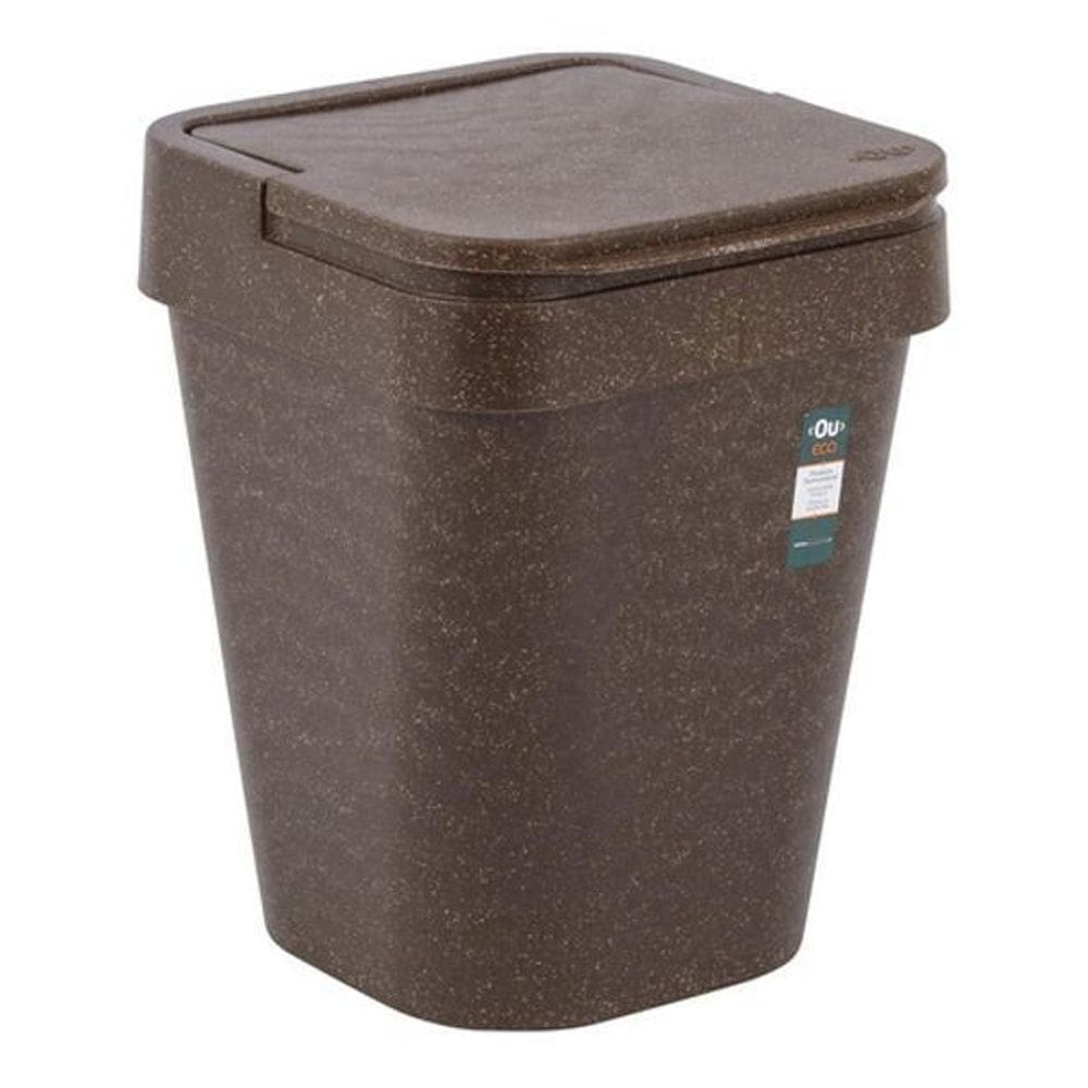 Lixeira De Banheiro - 5 Litros - Tampa Basculante - Marrom