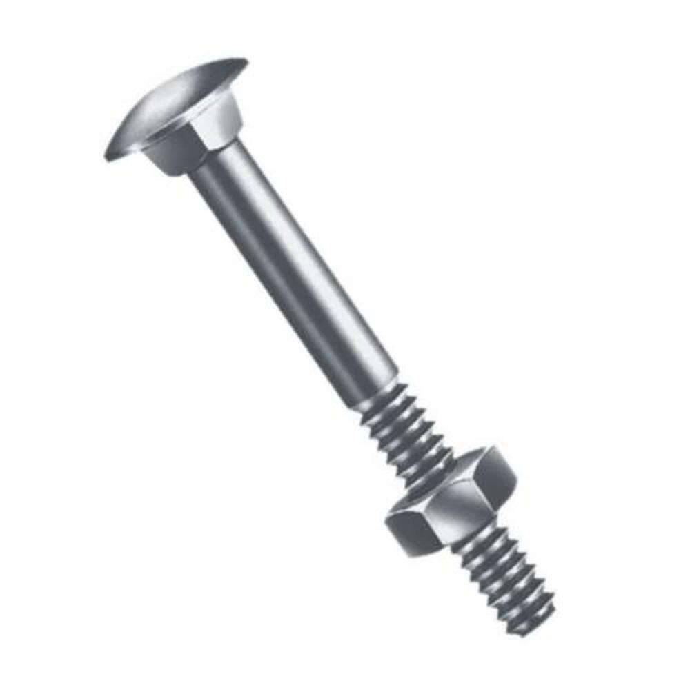 Parafuso Francês 5-16x3.1-4 Zincado Com Porca Sextavada - Aço Baixo Carbono