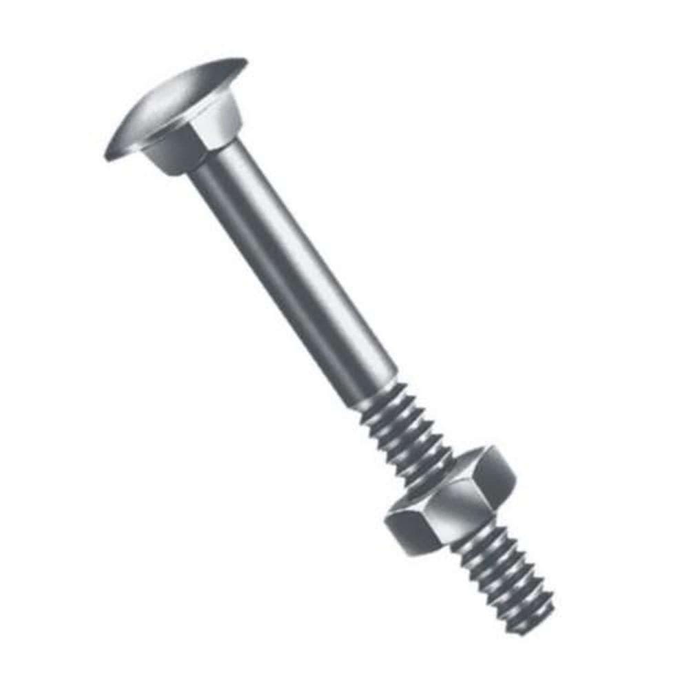 Parafuso Francês 3-8x7 Zincado Com Porca Sextavada - Aço Baixo Carbono