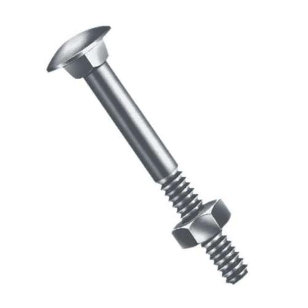 Parafuso Francês 5-16x2.1-2 Zincado Com Porca Sextavada - Aço Baixo Carbono