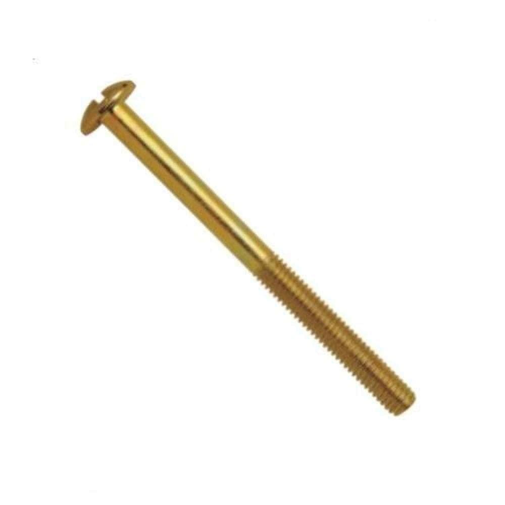 Parafuso Para Cama 1-4x110mm Fenda Reta Com Porca - Arame Baixo Carbono