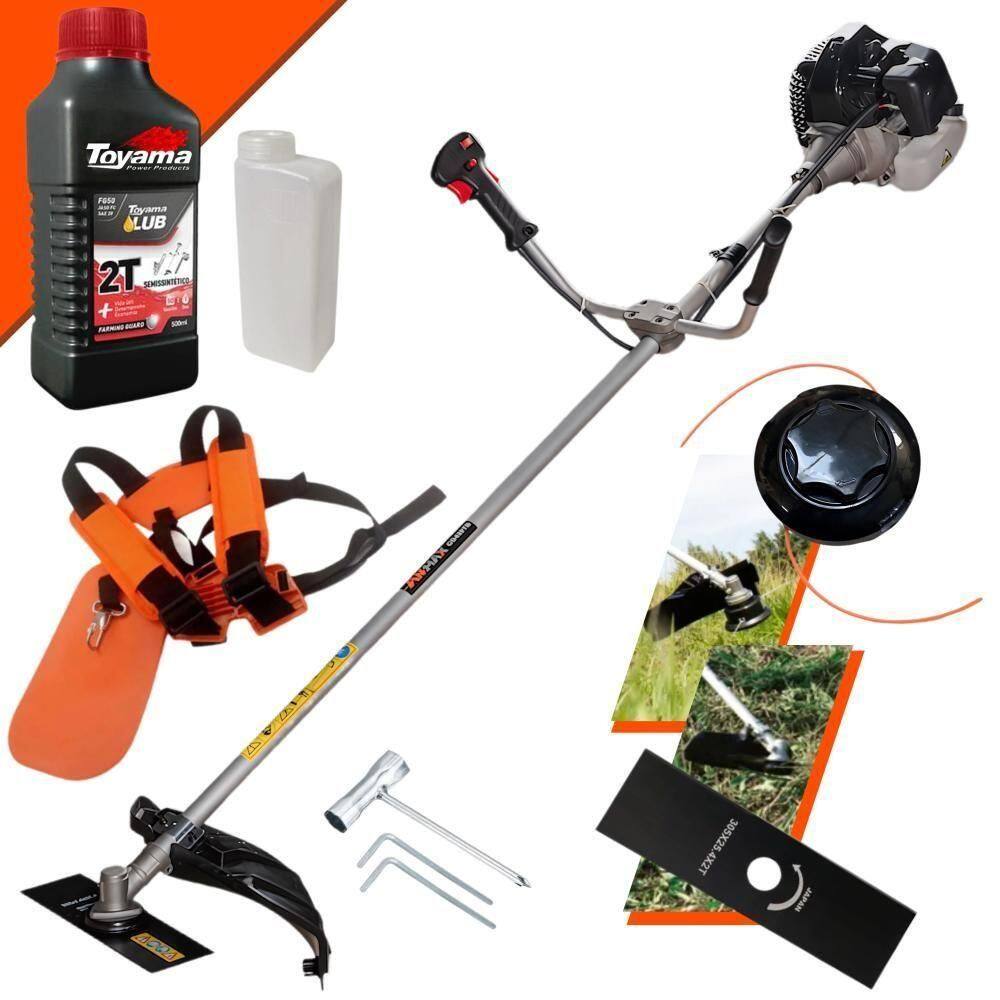 Roçadeira à Gasolina Anmax CG430B 12.000RPM + Óleo Toyama 2T