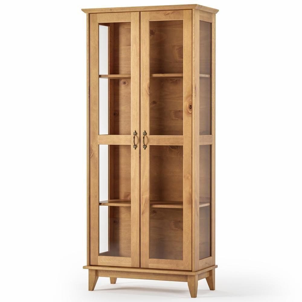 Cristaleira De Madeira Com Vidro 2 Portas Lira M06 Carvalho Fosco - Lyam Decor