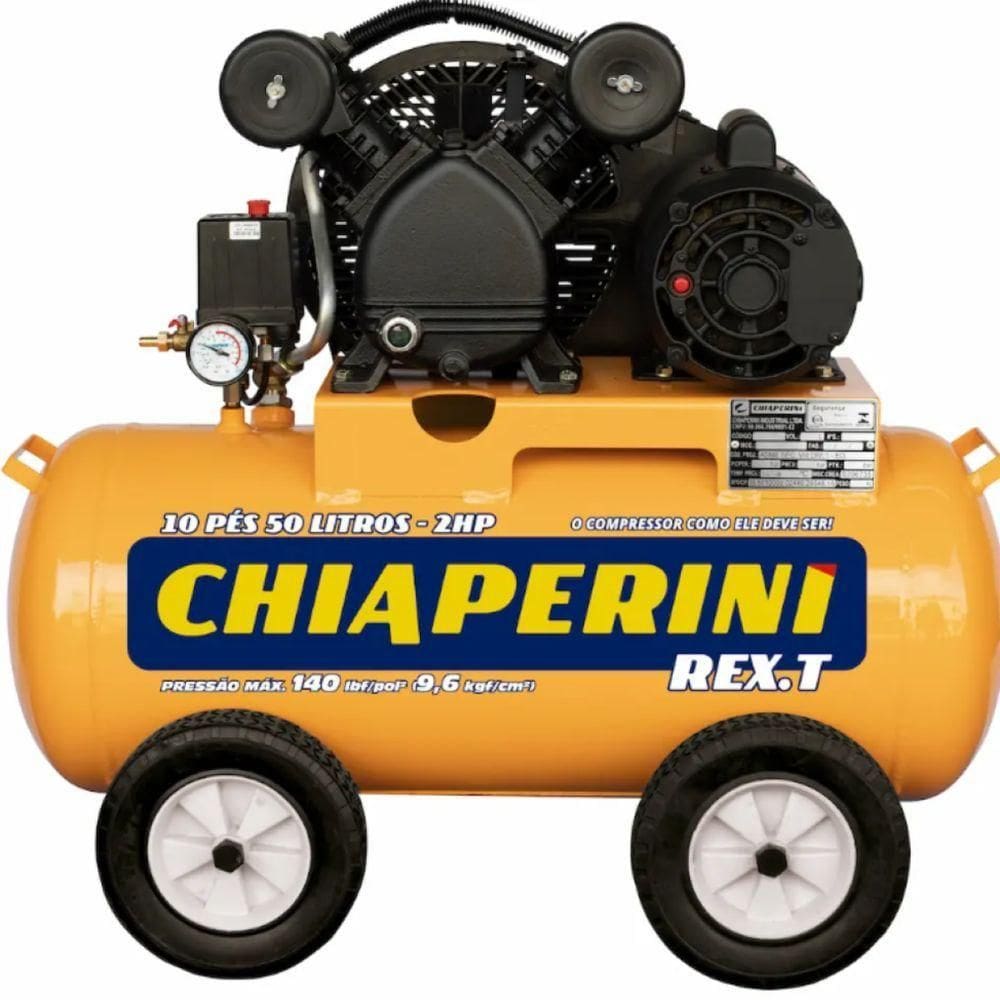 Compressor De Ar M.pressão Rex.t Mono 2hp 50l Chiaperini