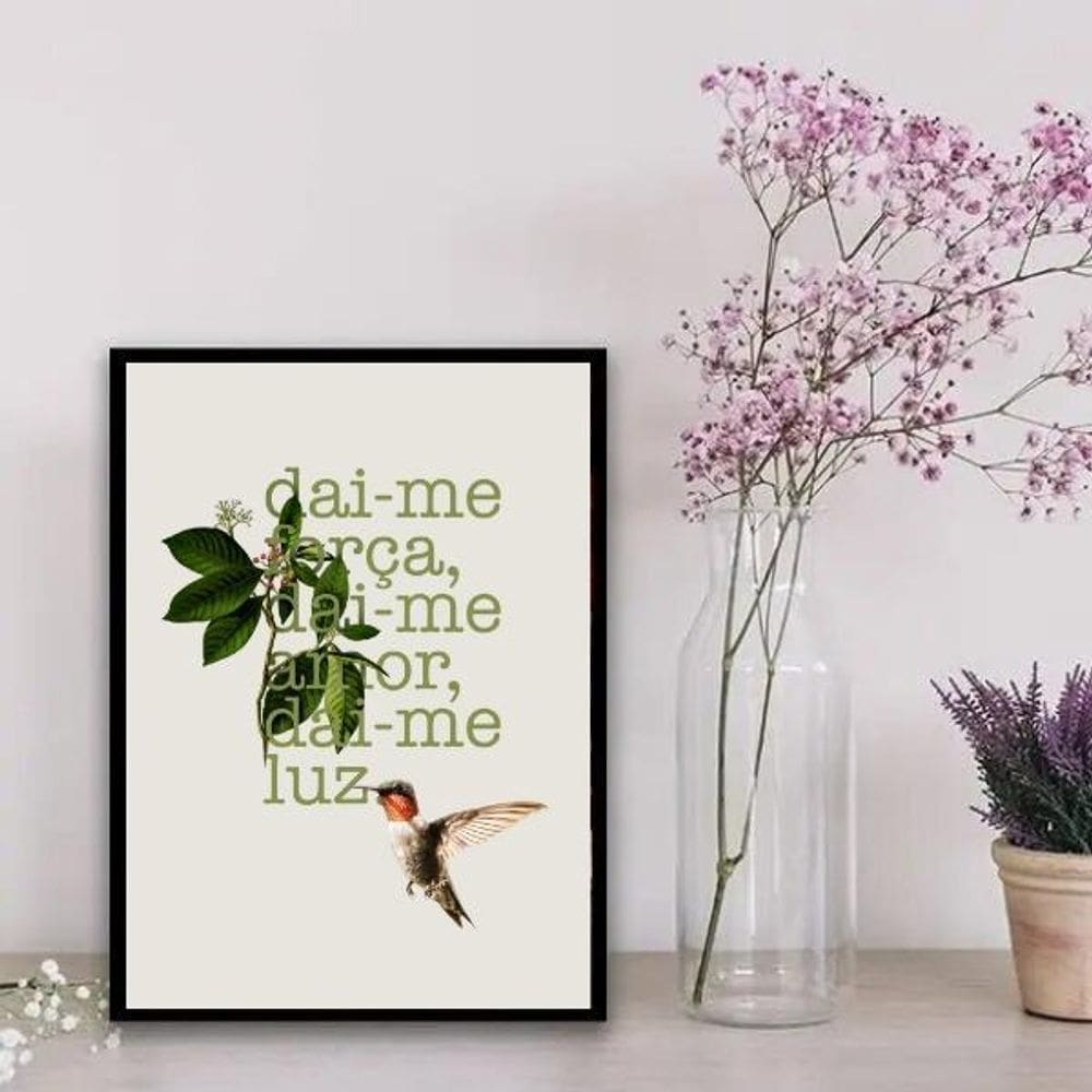 Quadro Dai-Me Força, Amor E Luz 24X18Cm