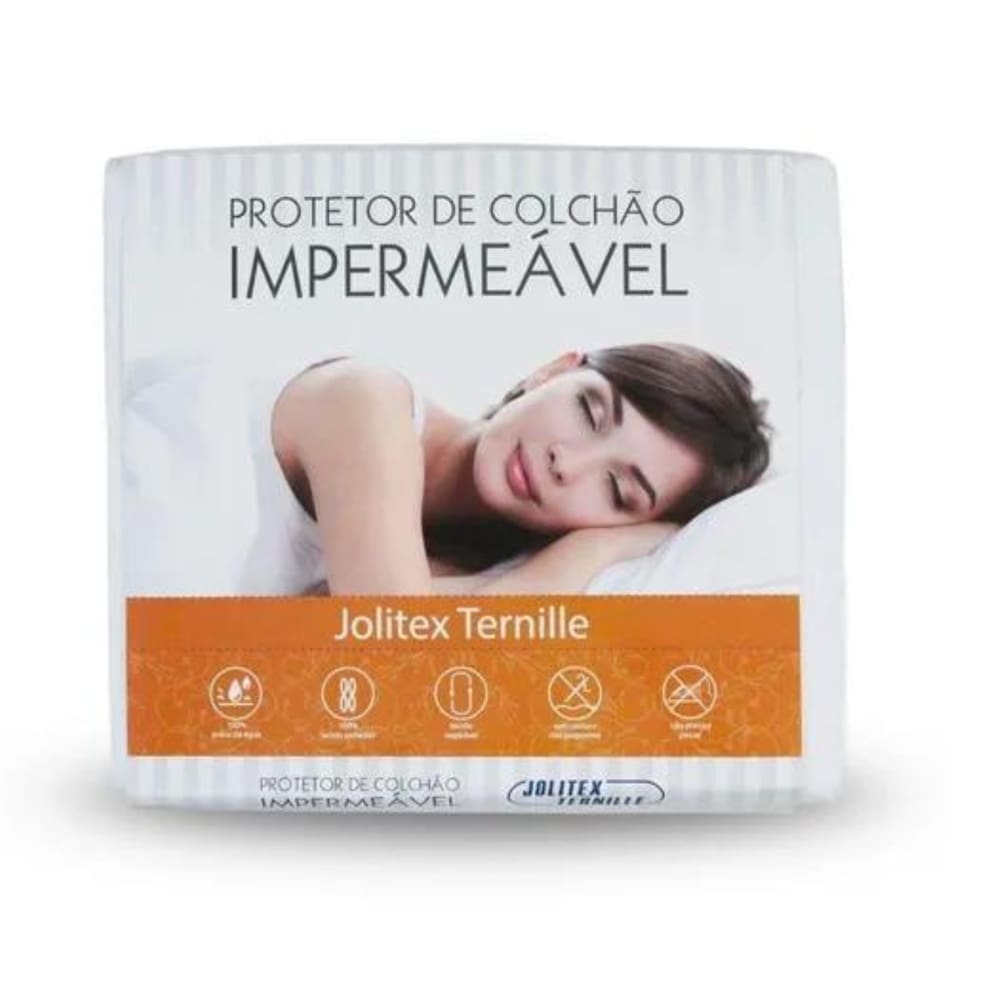 Protetor de Colchão Capa Impermeável Solteiro Jolitex Branco