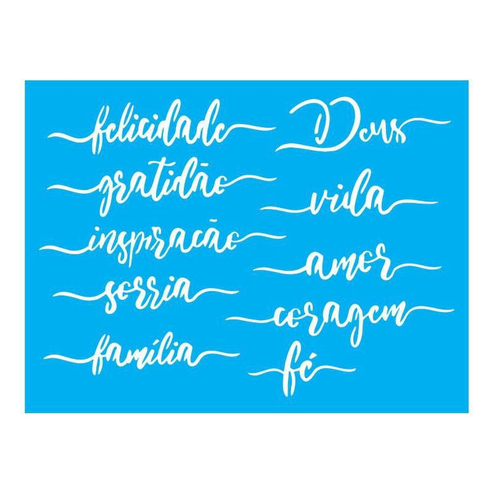 Stencil Tamako Palavras - 15X20 - Ref A2350