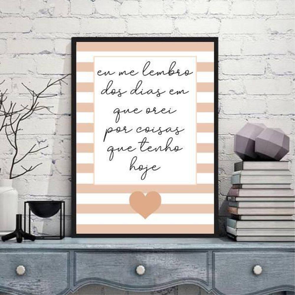 Quadro Frase Dias Em Que Orei 33X24Cm