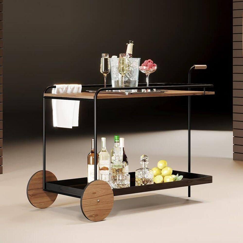 Carrinho Bar Moderno Para Sala De Estar Agnes Montanhês