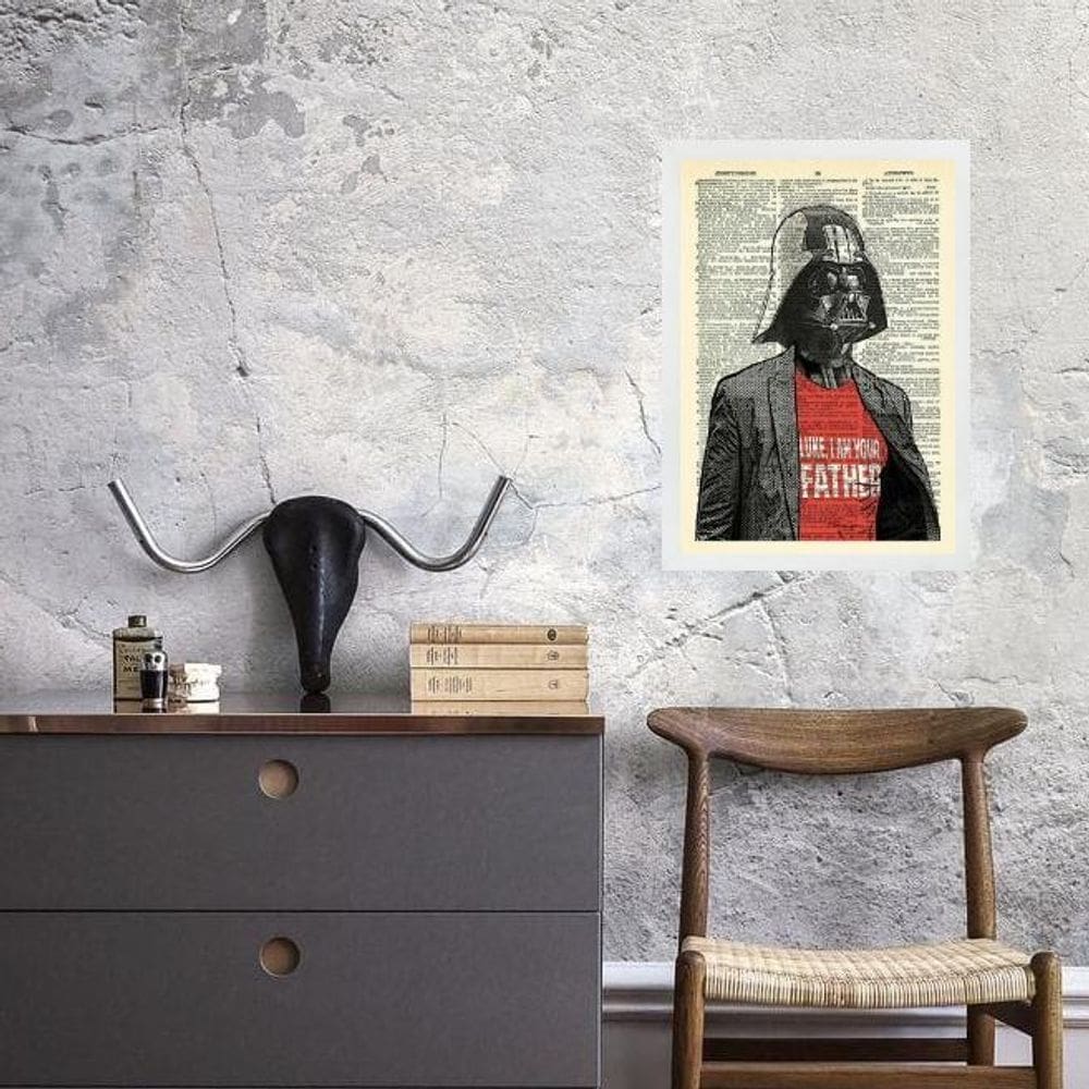 Quadro Vintage Darth - Your Father 24X18Cm