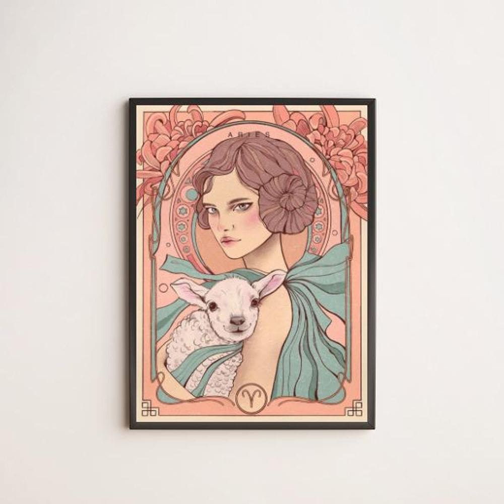 Quadro Vintage Signo Áries