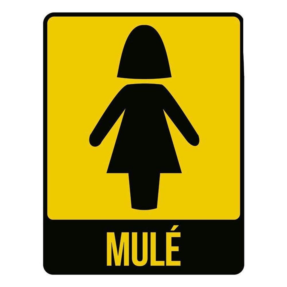 Placa Sinalização Banheiro Feminino Mulé 36X46