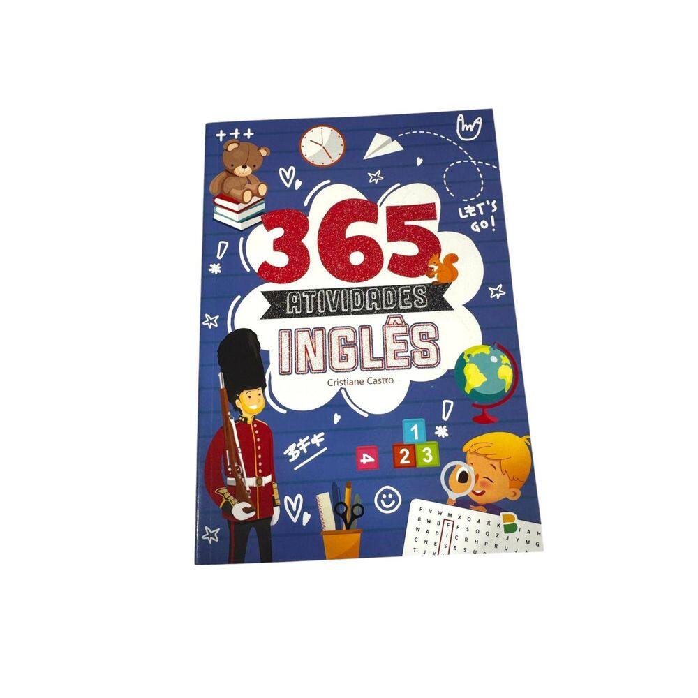 Livro Infantil 365 Atividades Inglês Jogos Colorir Divertir