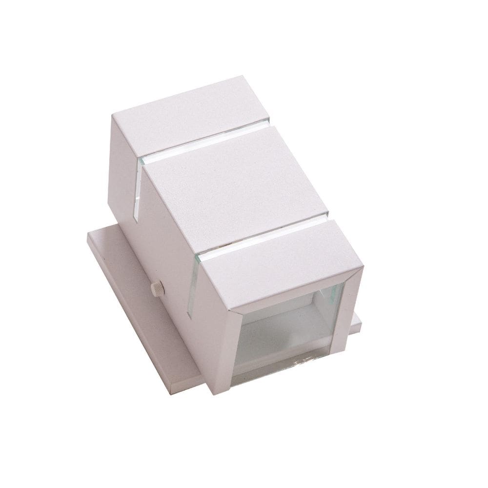 Kit 2 Arandela Branco 2 Focos 2 Frisos C/Base Parede Ar1512