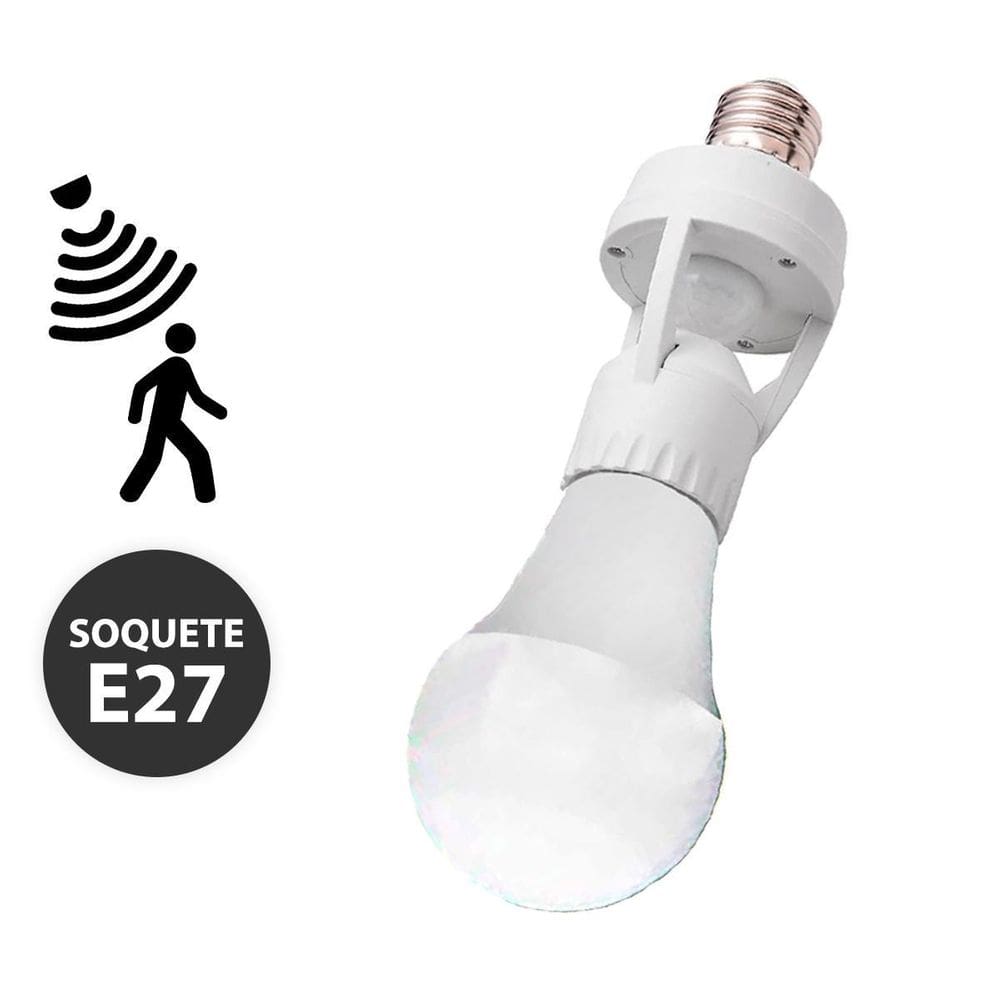 Sensor De Presença Com Fotocélula Iluminação Lâmpada Soquete