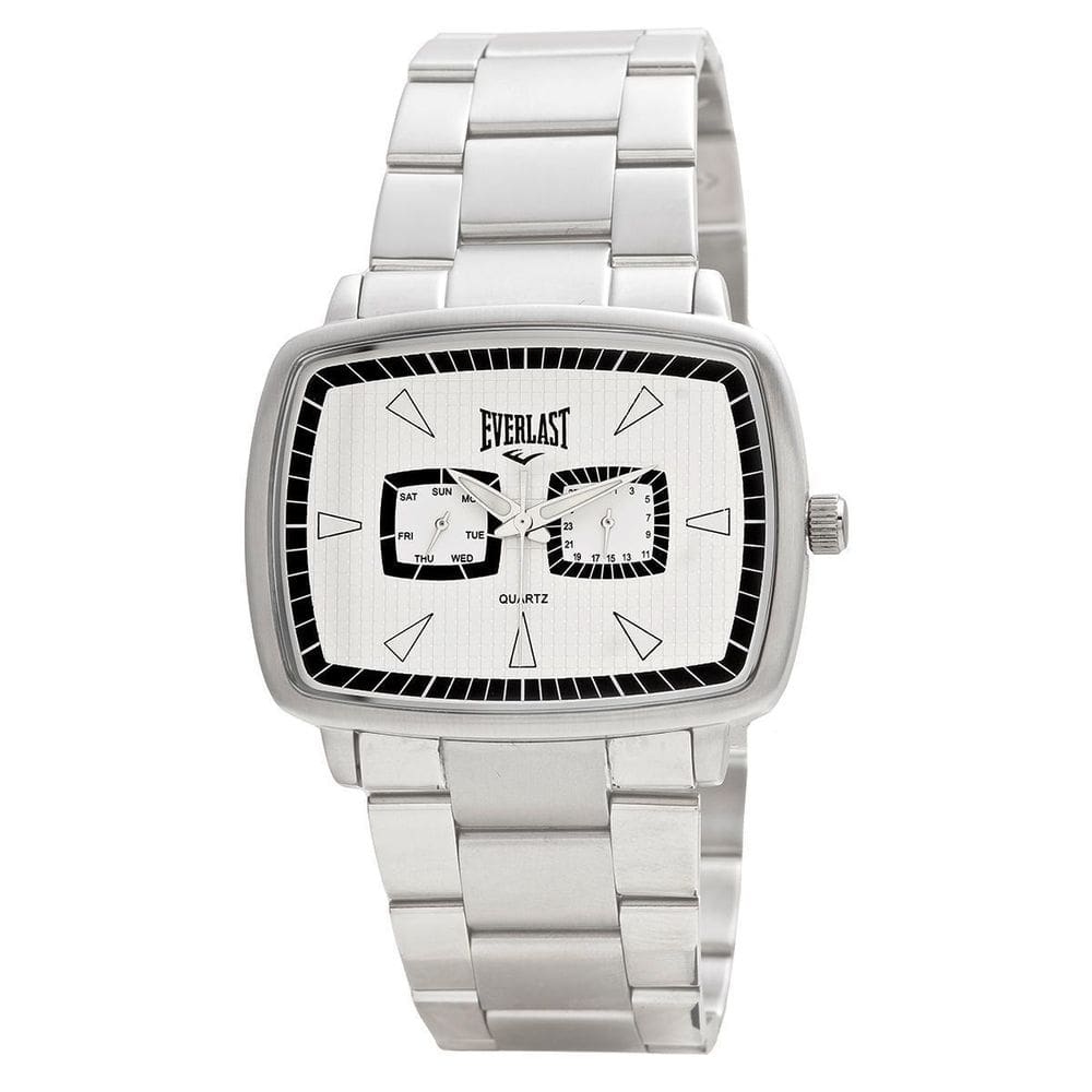 Relógio Masculino Everlast Prateado À Prova D`Água E094