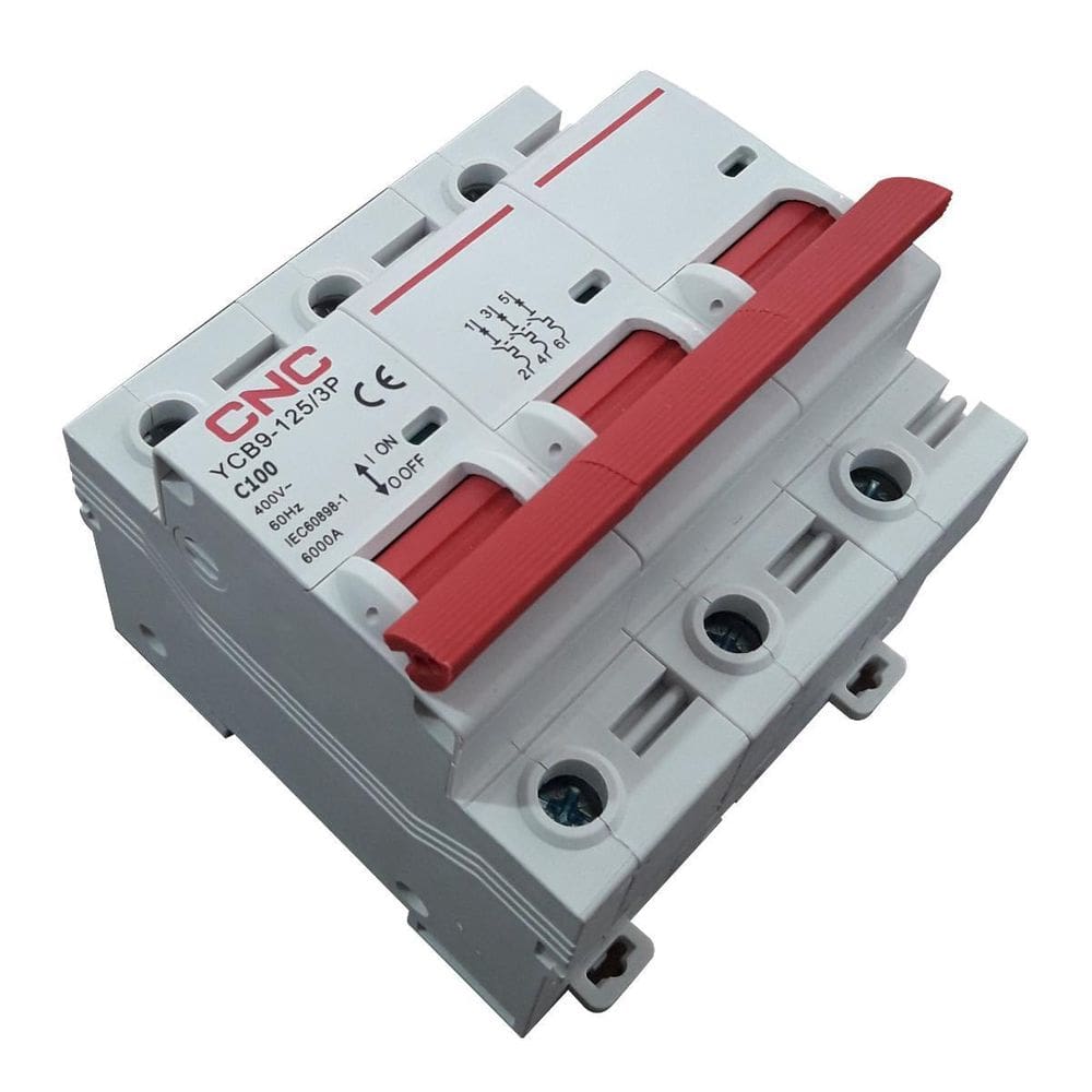 Disjuntor Tripolar YCB9-125 Curva C 100A - 400V - 6KA