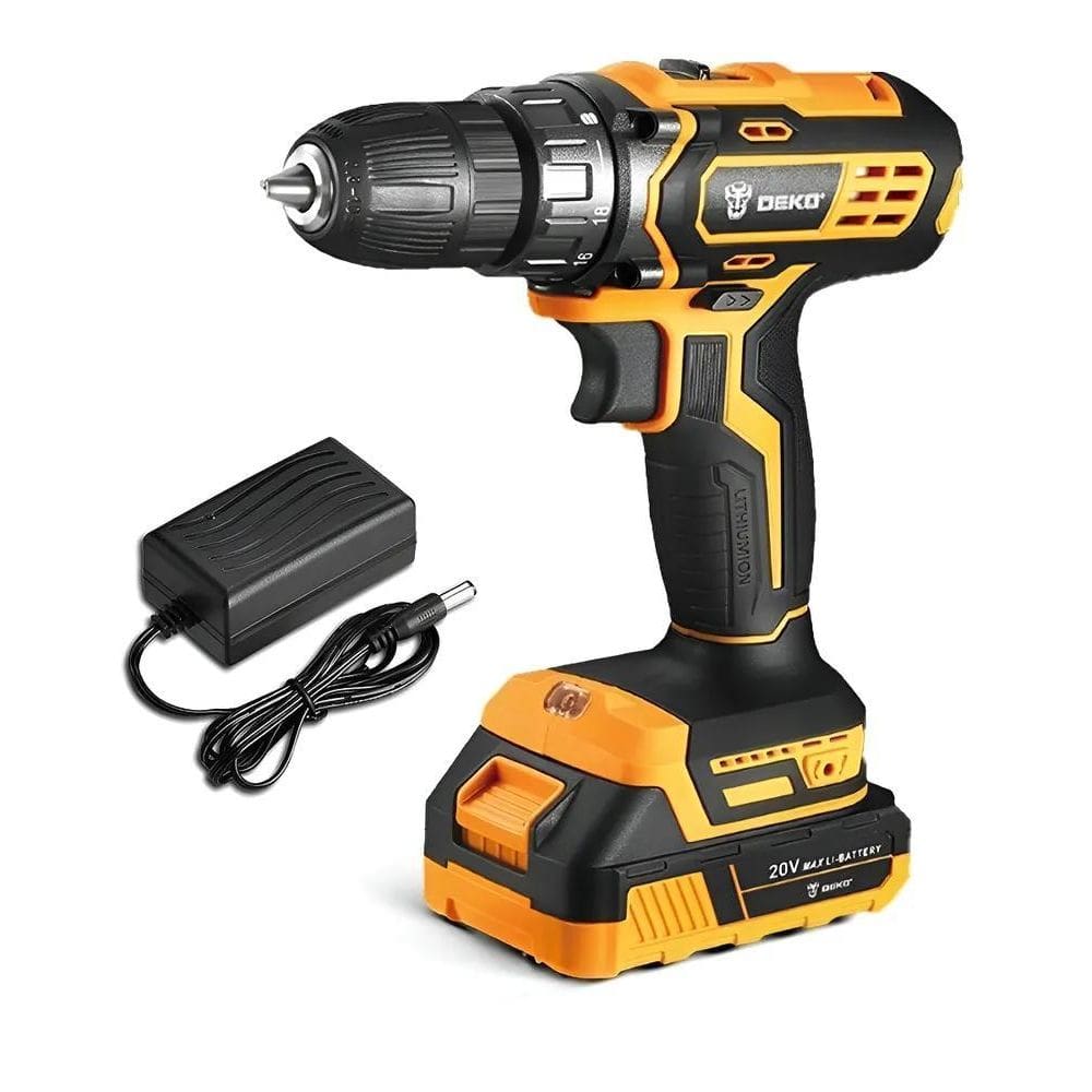 Parafusadeira Furadeira 3/8 Com Bateria Lítio-Íon E Carrega