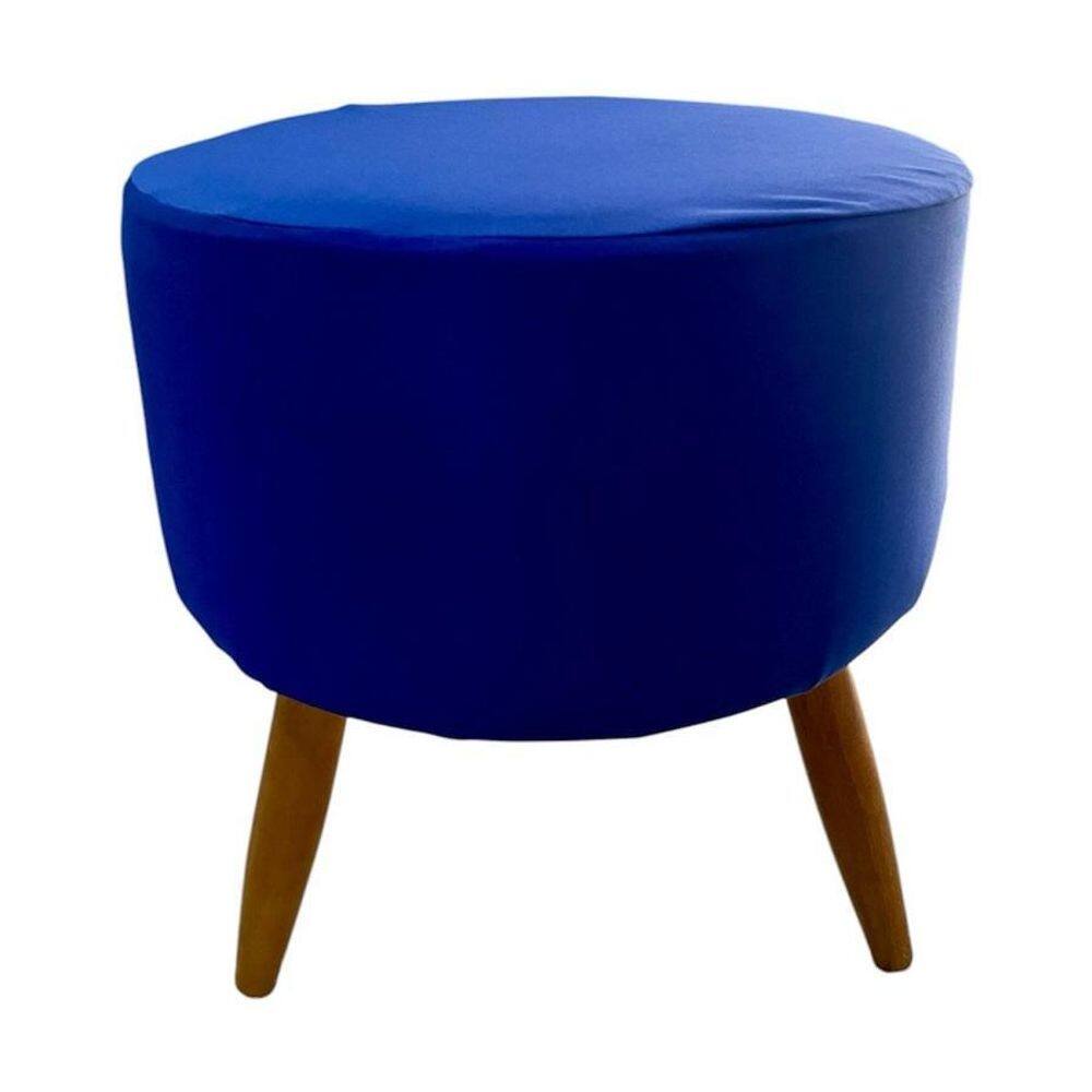 Capa Para Puff Redondo Pé Palito Malha Com Elástico 1 Peça