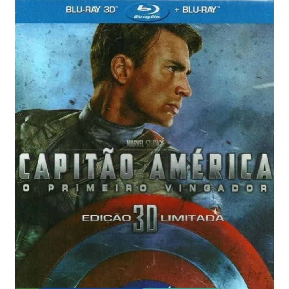 Blu Ray Capitão América 3D + 2D Ed. Limitada Duplo Com Luva