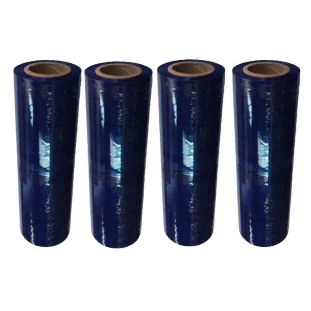 Bobina Filme Stretch Azul Manual 50Cm 16Kg Kit 4 Bobina