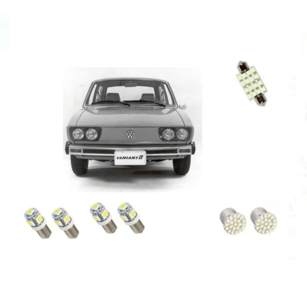 Kit Led Torpedo Brasilia Variant Farolete Placa Teto Ré