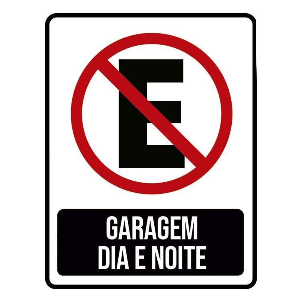 Placa Garagem Dia E Noite 36X46