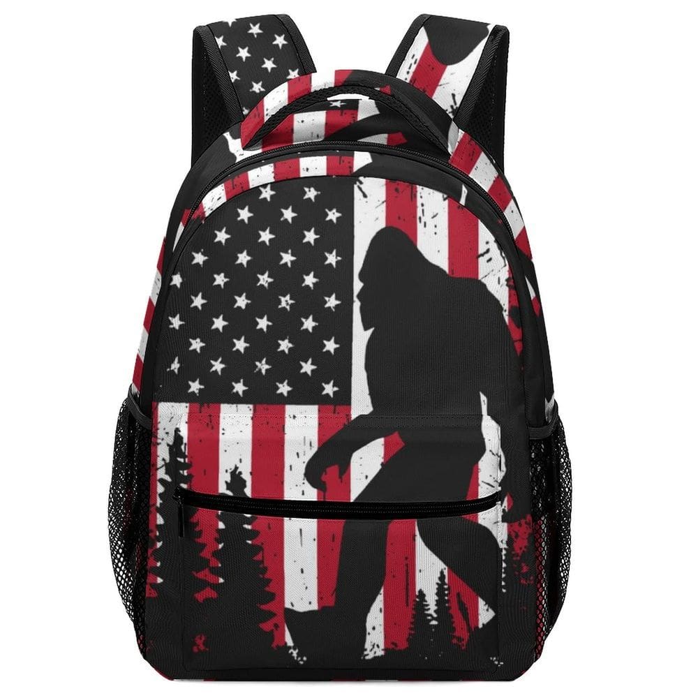 Mochila para laptop WKYLJQMY Bigfoot American Flag Fashion
